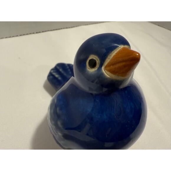 Ceramic Blue Bird Figuerine, Spring Desor, Shelf Sitter,  Farmhouse, Shabby Chic - Picture 6 of 9